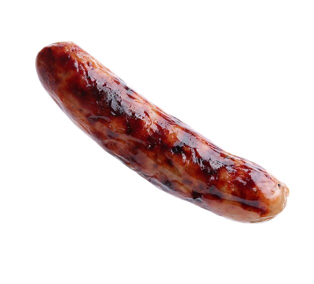 saucisse grillée isolée