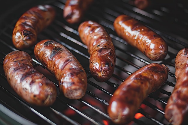 Photo saucisse grillée