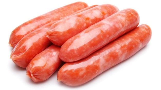 Saucisse isolée sur fond blanc