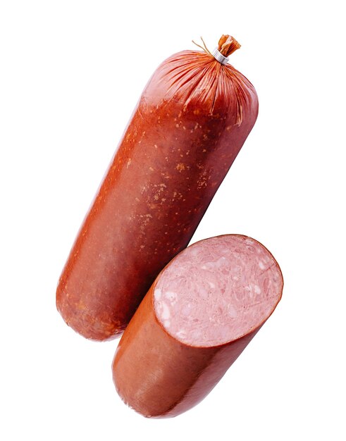 Saucisse isolée sur fond blanc