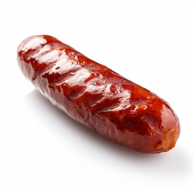 Une saucisse avec le mot "gras" dessus