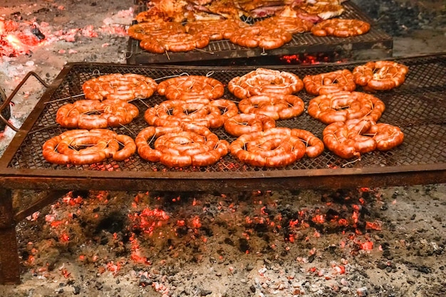 Saucisse de porc grillée La Pampa Patagonie Argentine