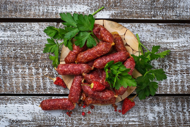 Saucisses au poivron rouge