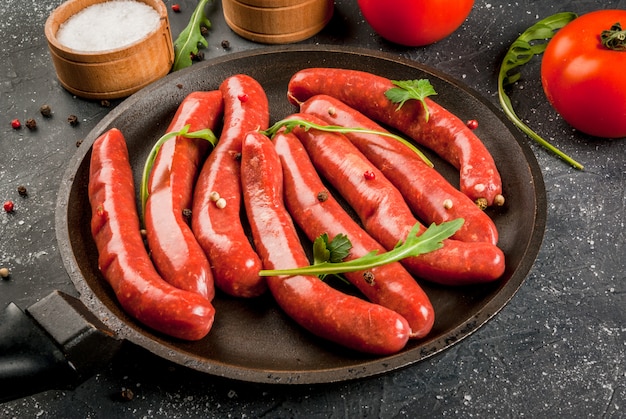 Saucisses de boeuf crues maison