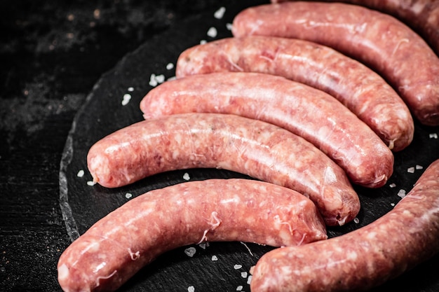 Saucisses crues fraîches pour la friture