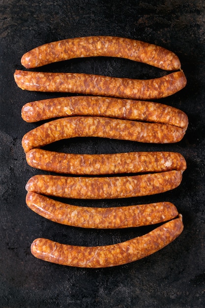 Saucisses crues pour BBQ