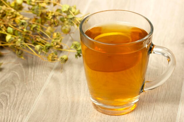 Sauge séchée Sauge boisson chaude en verre