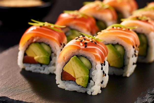 Saumon Maki Saumon avocado et sésame noir