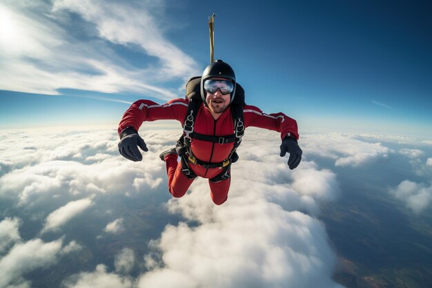 Photo saut en parachute ou parachutisme