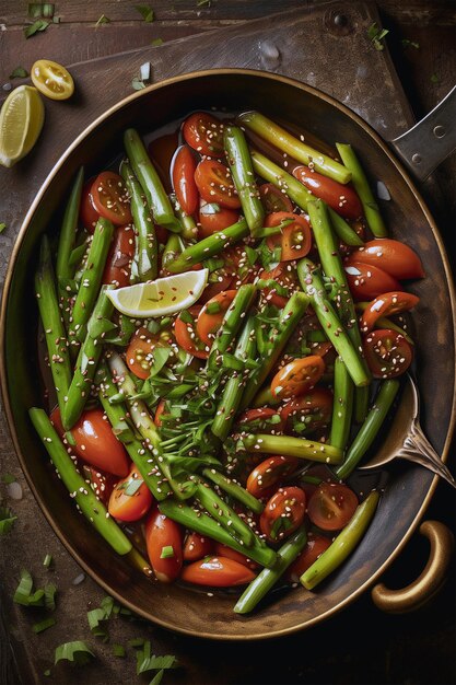 Un sauté coloré généré par l'IA