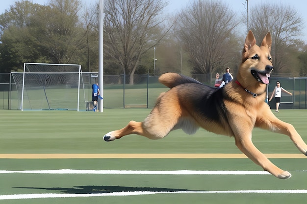 Photo les sauts athlétiques des gsd