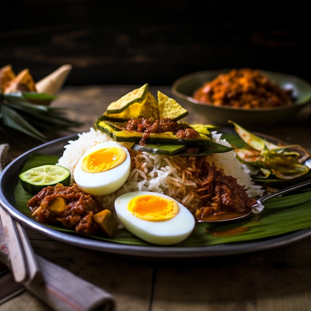 Les saveurs de la Malaisie Nasi Lemak Le plaisir des feuilles de banane