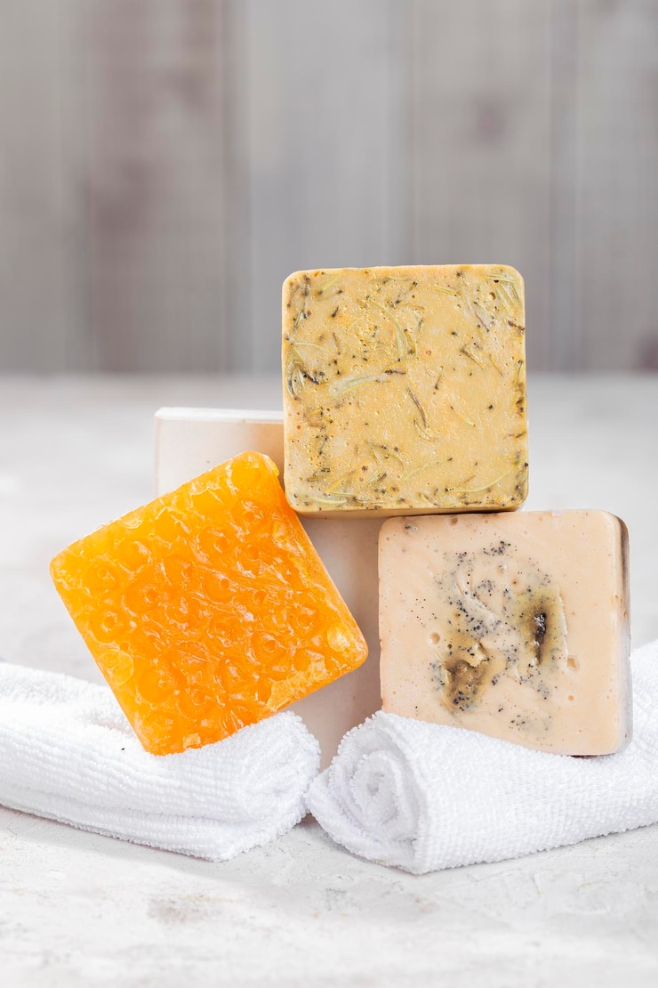 Photo savon fait à la main avec des produits naturels pour le soin de la peau