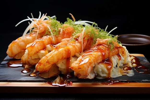 Photo savorer le crunch les variétés de tempura les plus tentantes la meilleure photographie de tempura