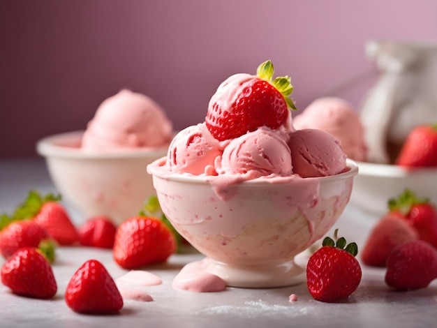 Savourer la douceur de la glace à la fraise