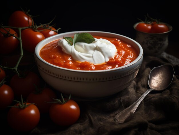 Savourez la délicieuse soupe de tomate avec une recette crémeuse à l'intérieur