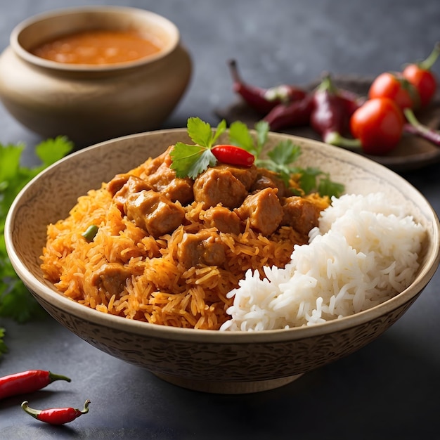 Savourez le délicieux riz et curry épicé