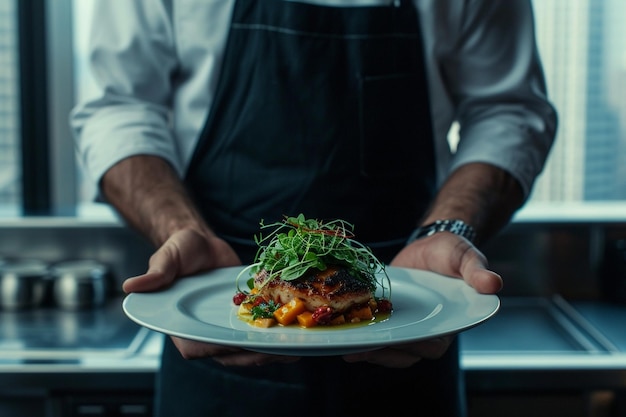 Savourez le moment Assiette alimentaire photo