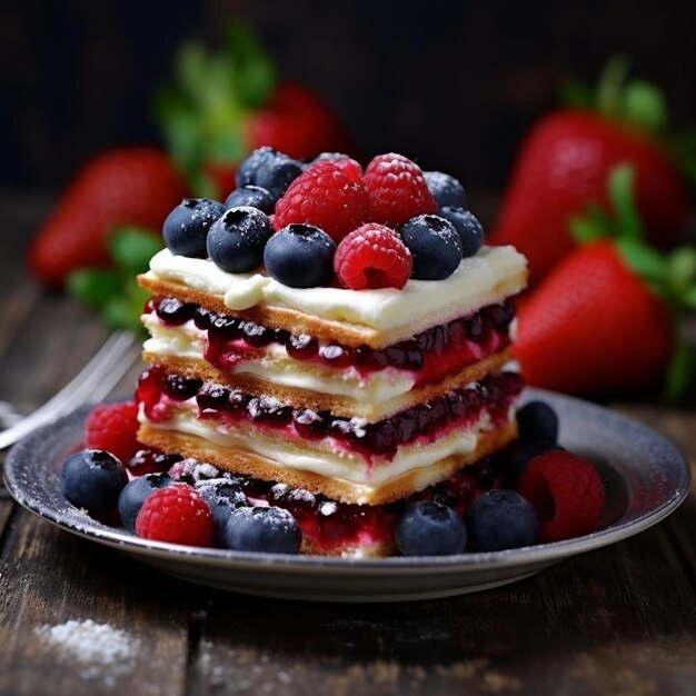 Savourez le moment Une photo de pâtisserie exquise