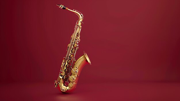 Photo le saxophone est un instrument à vent en bois qui se joue en soufflant de l'air à travers un roseau.