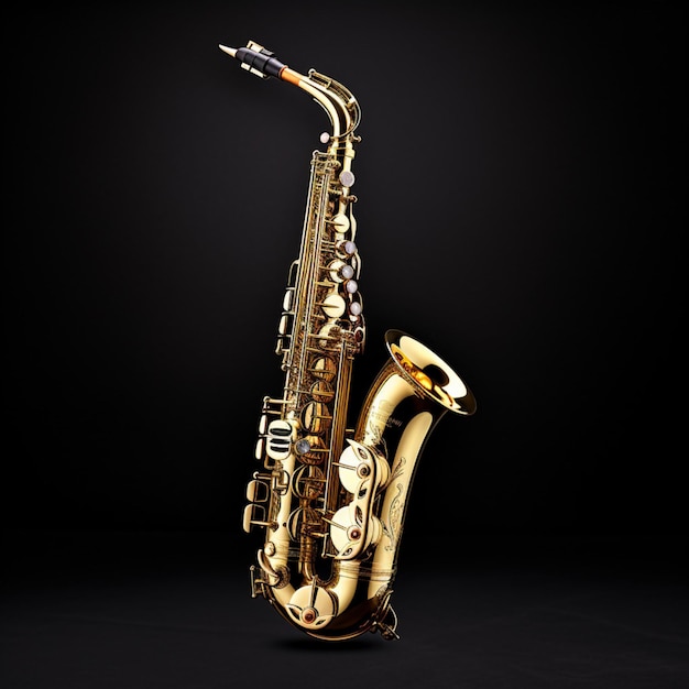 Saxophone avec fond blanc ultra haute qualité