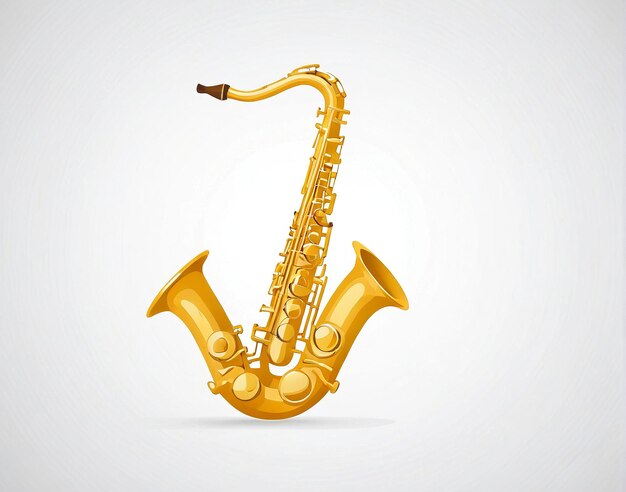 saxophone sur un fond blanc