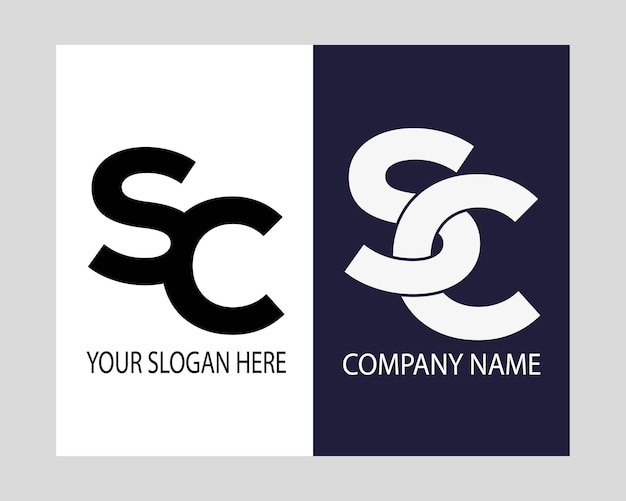 SC dernier logoSC abstractSC dernier vecteur DesignSC Monogram logo design logo de l'entreprise