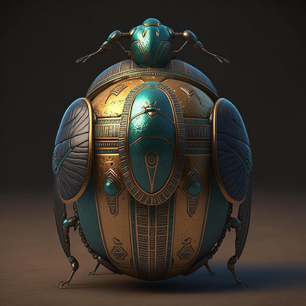 Le scarabée décoratif de l'ancienne Égypte