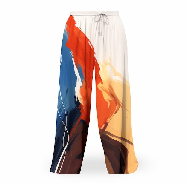 Scène abstraite colorée imprimé graphique pantalons Women39s