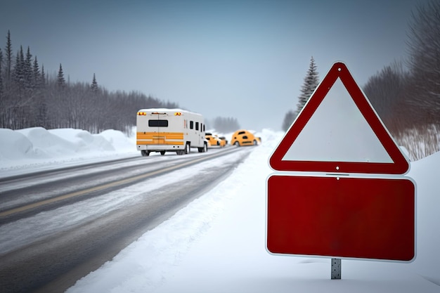 Scène d'accident Plusieurs véhicules se sont écrasés sur une route enneigée au Québec Canada en janvier 2019