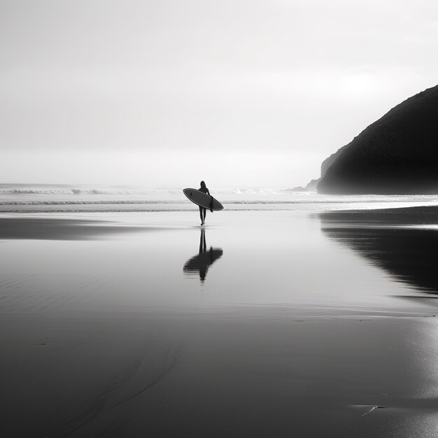 Photo scène aérienne de plage avec des gens