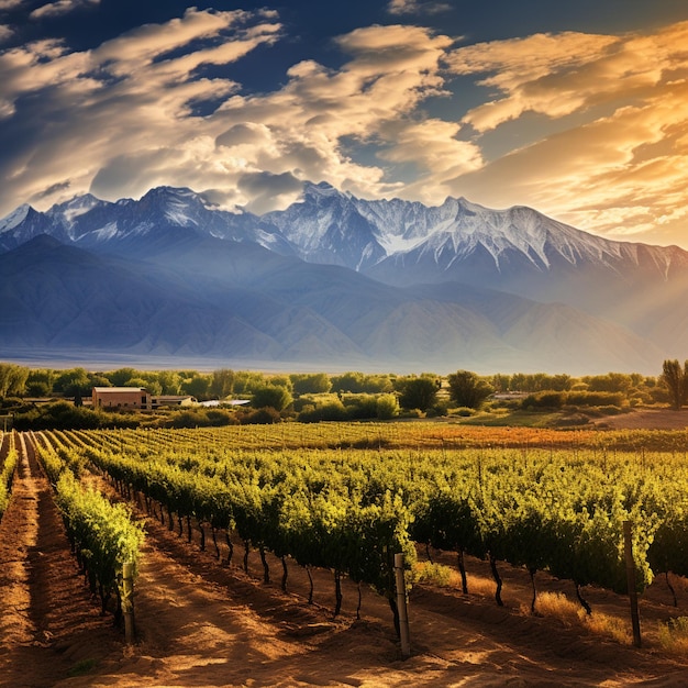 Une scène captivante mettant en valeur l'esprit vibrant de Mendoza, en Argentine