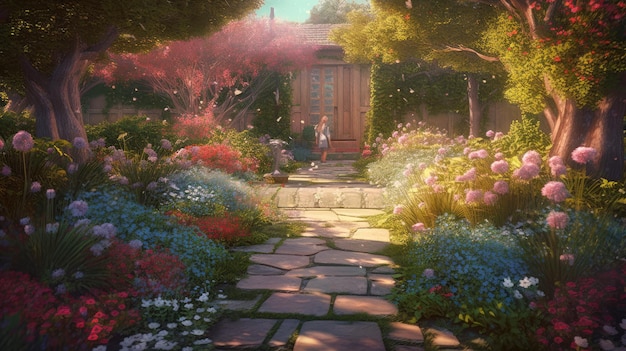 Une scène du film le jardin secret