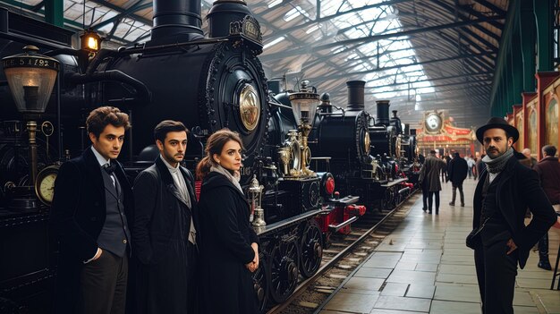 une scène du film qui s'appelle le train à vapeur