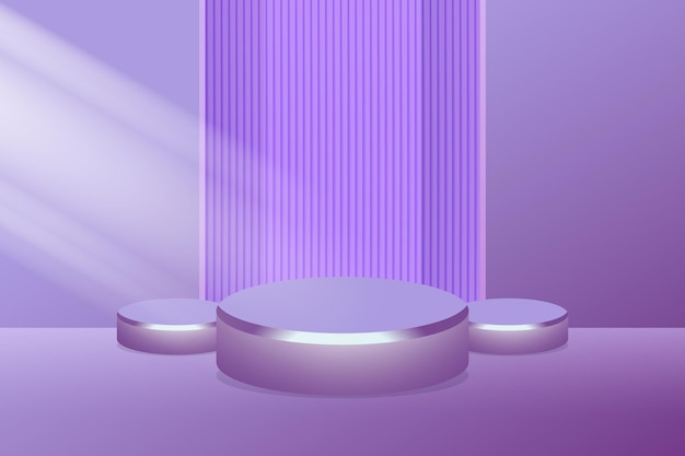 Scène du podium minimaliste violet