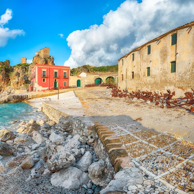 Photo la scène étonnante de tonnara di scopello