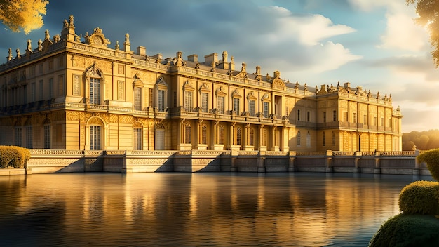 Scène extérieure du palais de Versailles