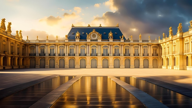 Scène extérieure du palais de Versailles