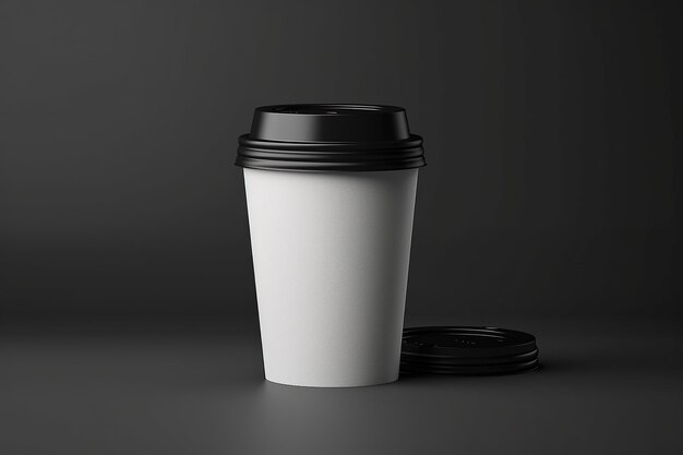 Scène de mock-up de tasse de café sans texte en papier