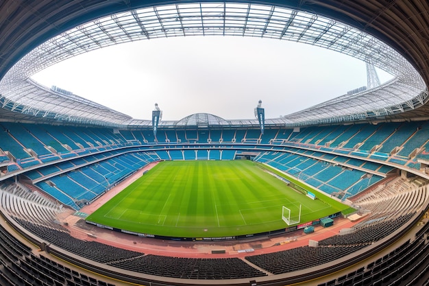 Scène nationale de terrain de football en plein air