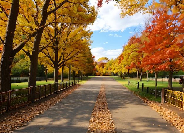 Scène de la nature d'automne Parc automnal