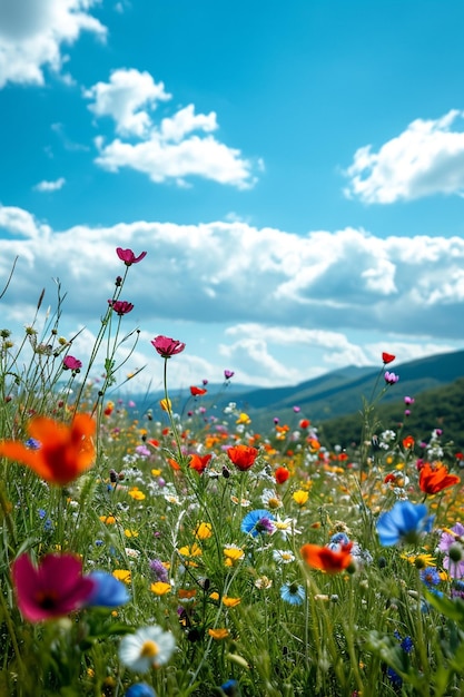 Photo une scène naturelle de printemps symbolisant nowruz
