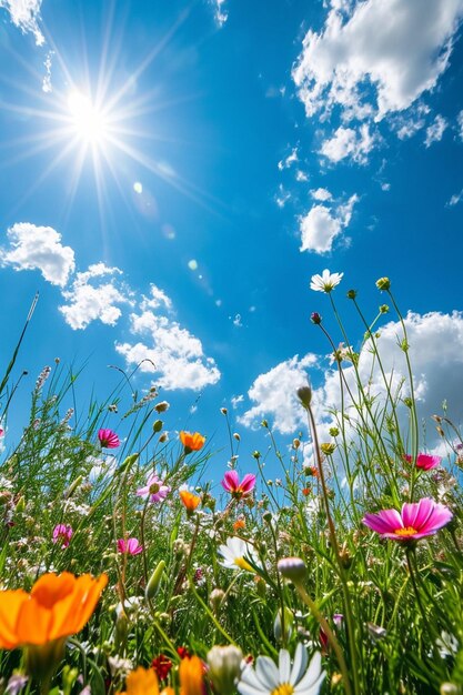 Photo une scène naturelle de printemps symbolisant nowruz