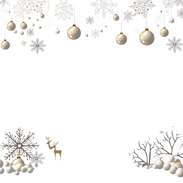 Scène de Noël de carte de décoration avec un espace vide pour le texte de votre message