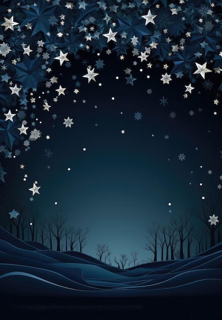 Photo une scène de nuit avec des étoiles dans le ciel observation des étoiles ciel nocturne lumières de la ville scènes au clair de lune étoiles d'astronomie
