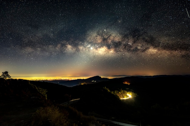 Scène de nuit voie lactée