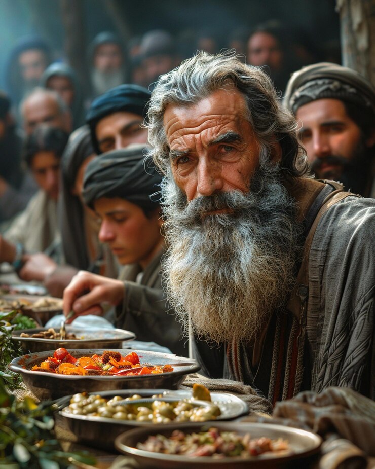 Photo une scène numérique du moment avant le début du repas de la pâque