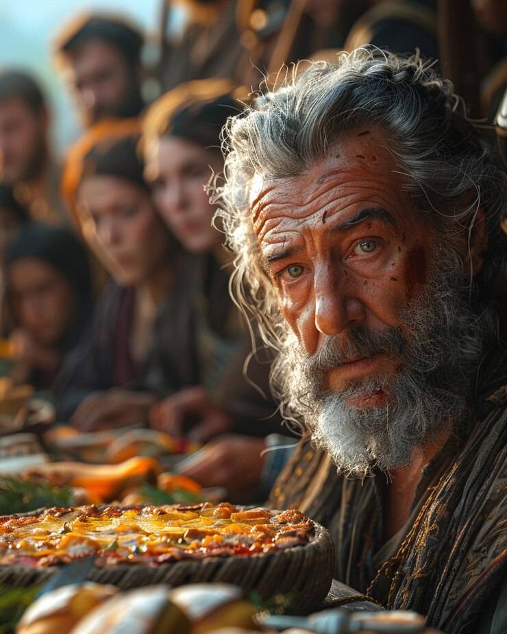 Photo une scène numérique du moment avant le début du repas de la pâque