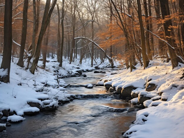 Photo la scène parfaite du pays des merveilles d'hiver