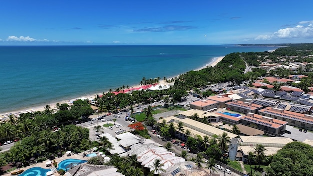 Photo scène de plage à porto seguro bahia brésil côte de la découverte